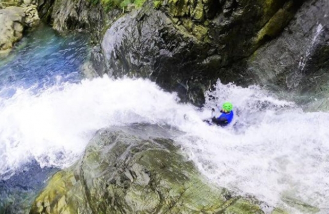  Tobogán natural en Les Bauges macizo 