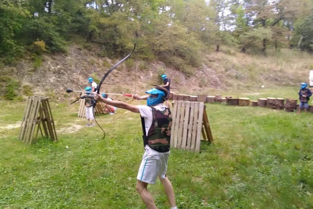  Sesión de batalla de jalo con arco 