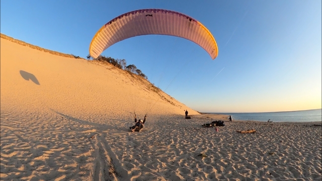  Aterrizaje en parapenle en Banc d'Arguin
