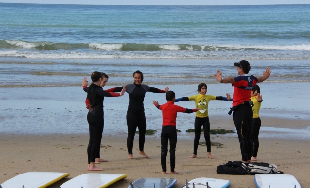  Calentamiento antes de la sesión de surf 