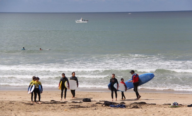 Fin de la clase de surf 