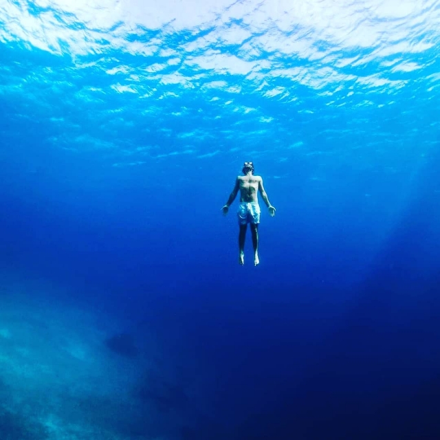 En las aguas de la bahía 
