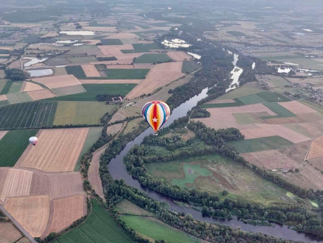  volar sobre los estanques típicos de la loira 