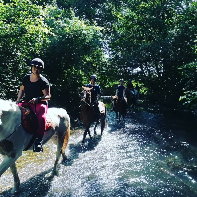  Pbaños a caballo por el río 