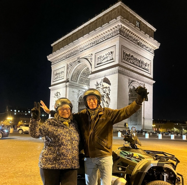  El Arco de Triunfo durante su visita 