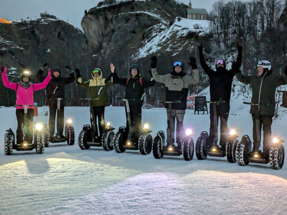  Paseo en segway sobre la nieve en Saboya 