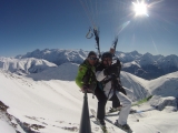 Vuelo biplaza en parapente con esquís en el parque de Ecrins 5 minutos