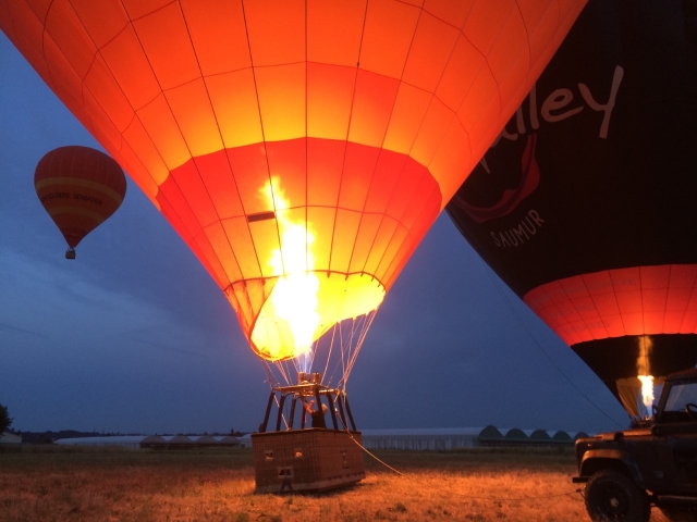 Globo a punto de despegar