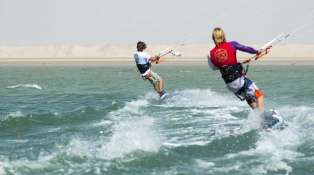 Kitesurf en grupo 
