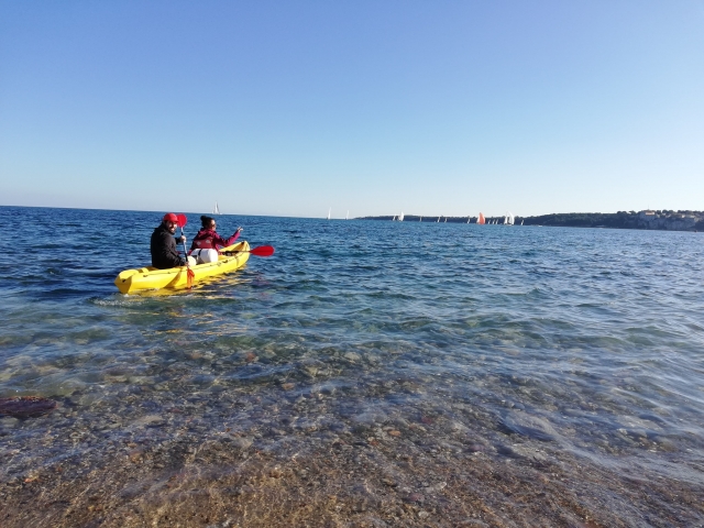  Punto de partida de la actividad de kayak de mar 