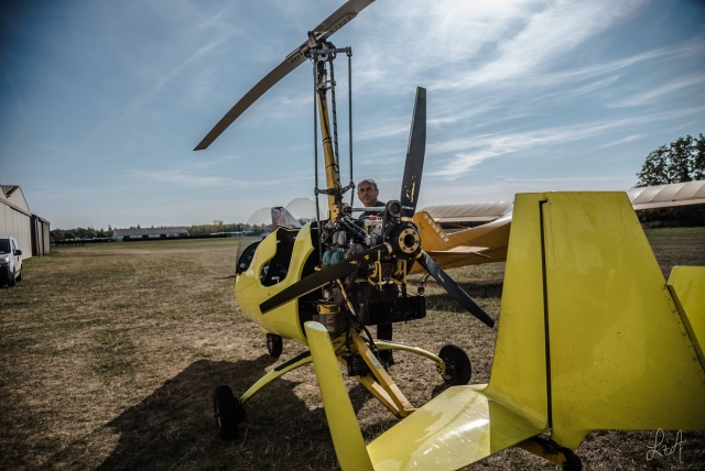 Preparando el autogiro