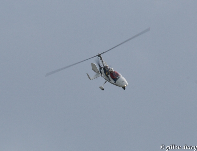Autogiro en vuelo 