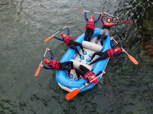 Rafting con amigos 