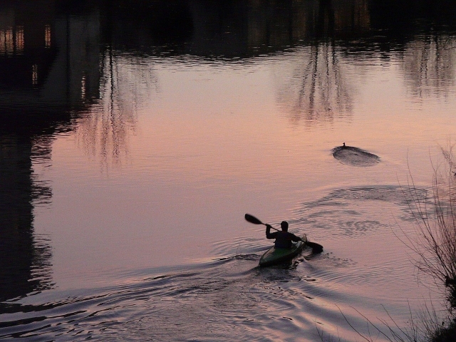 Momento de tranquilidad a bordo de una canoa