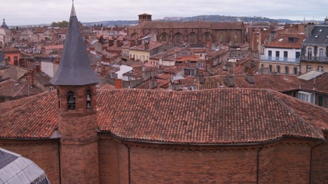  Vista rosa de los tejados de Toulouse 