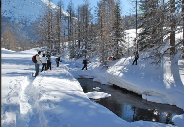  Los participantes admirando esta nieve de calidad 