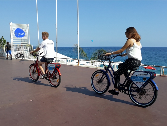 Paseo en bicicleta eléctrica en Niza 