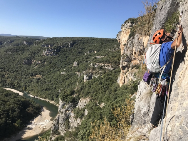 Escalada de los picos del Ardèche