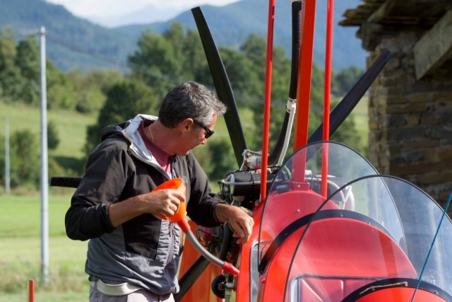  Preparándose para el vuelo. 