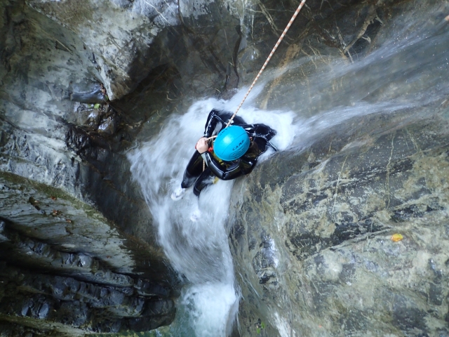  Rappel para adentrarse el agua