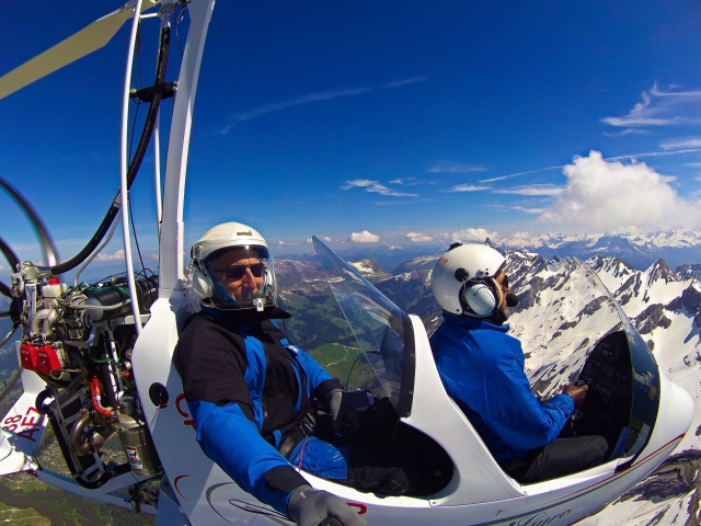 Vuelo en autogiro en invierno 