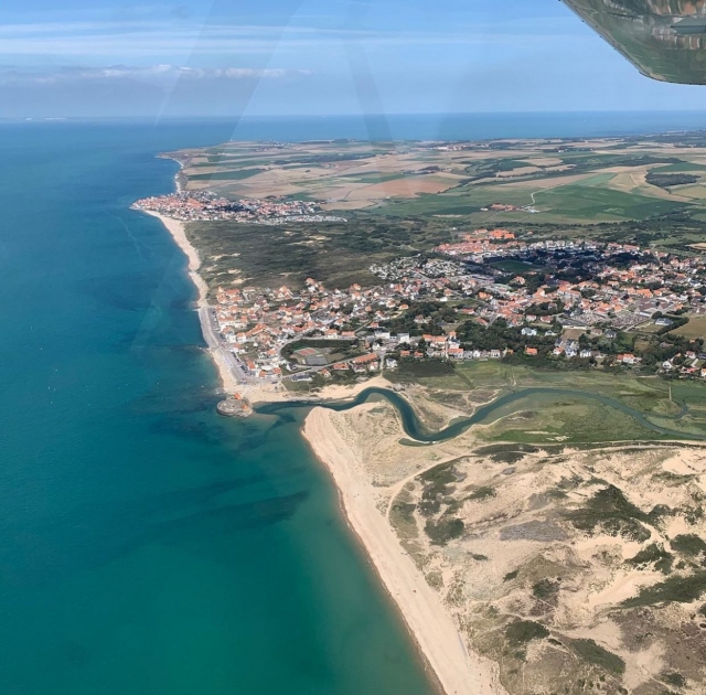 Vista de la costa en un ULM 