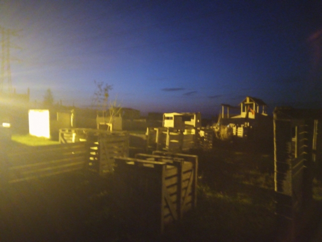  Ambienle nocturno en el campo de juego 
