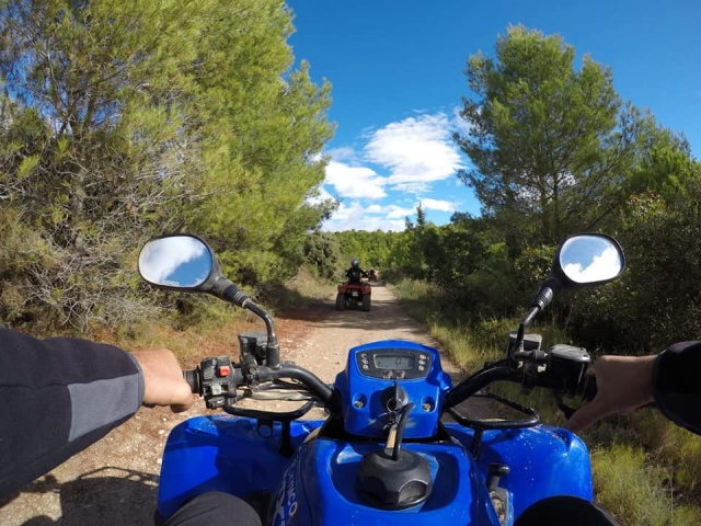  Vista del piloto en su cuatrimoto 
