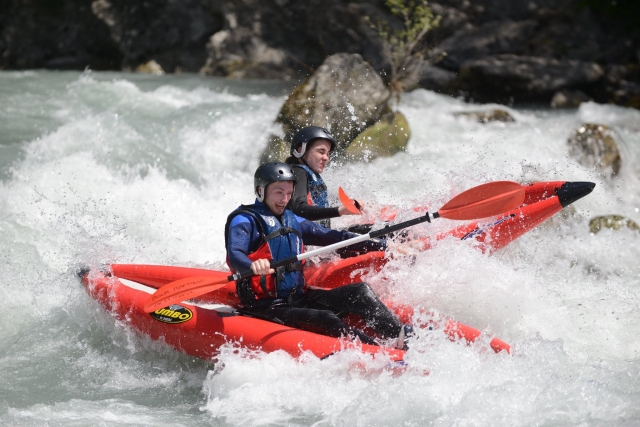 En plena sesión de kayak 