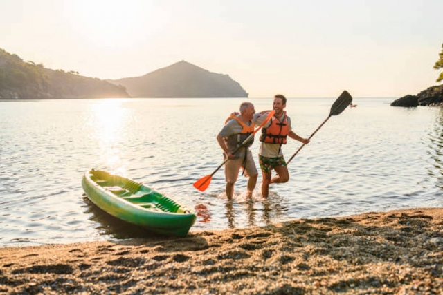  Fin de una hora de kayak 