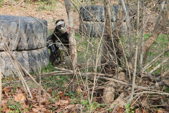  Campo de gotcha arbolado 