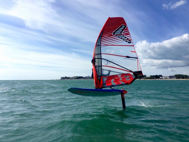 Windfoil hacia La Rochelle