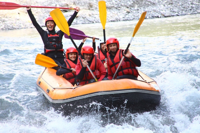 Rafting en familia