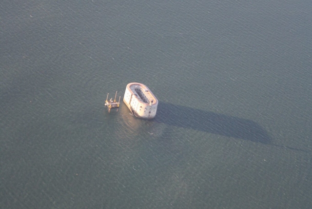 Fort Boyard visto desde el cielo 