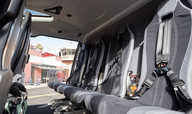  El interior del helicóptero 