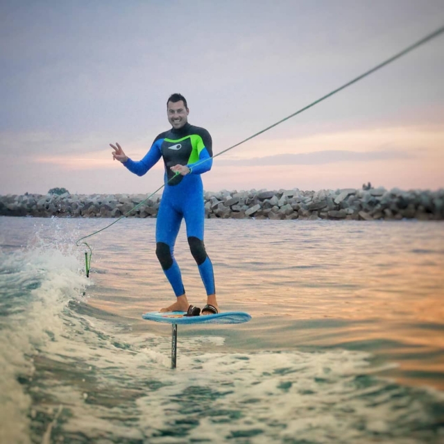  Wakefoil al atardecer 