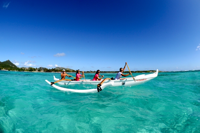  Canoa hawaiana en Bayona 