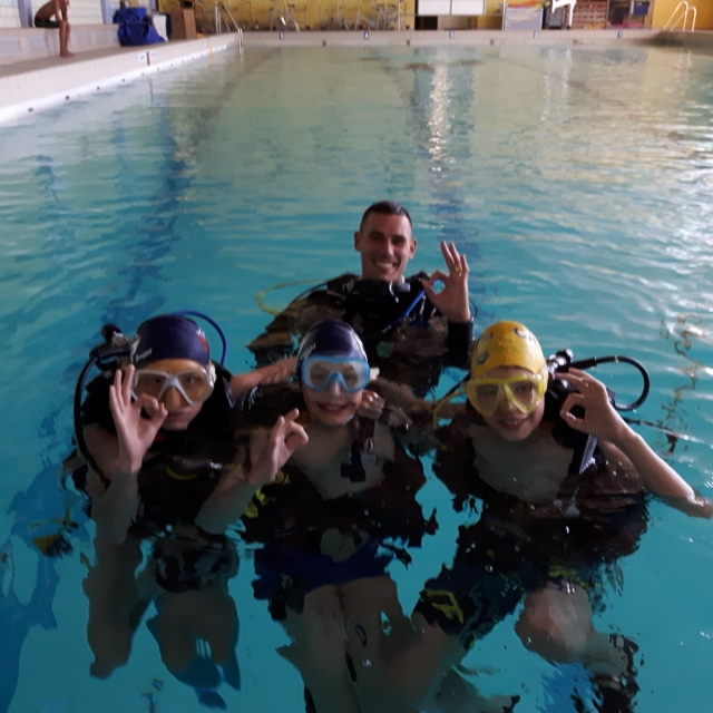 Gran sesión de buceo