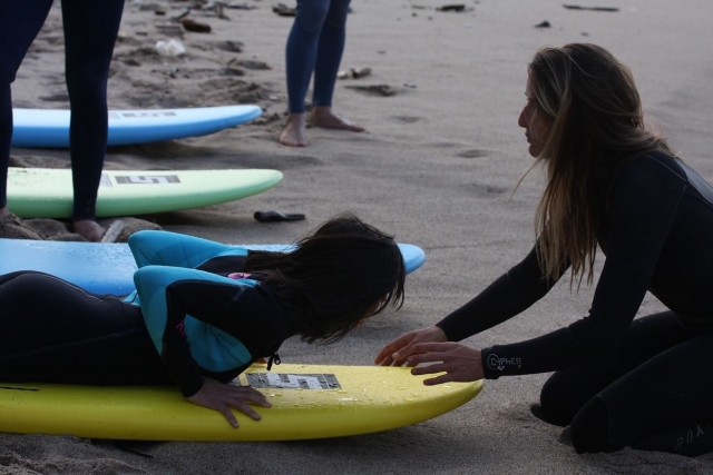  En plena sesión de surf. 