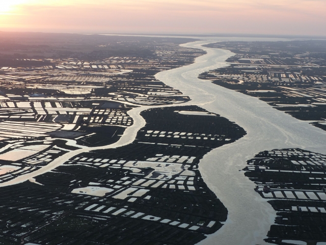  Vista del estuario del Seudre