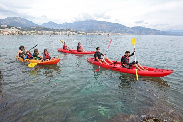 Kayak de mar en grupo en Cap d'Antibes