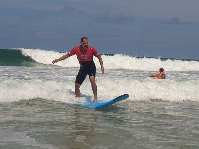 Gran progreso duranle la clase de surf privada