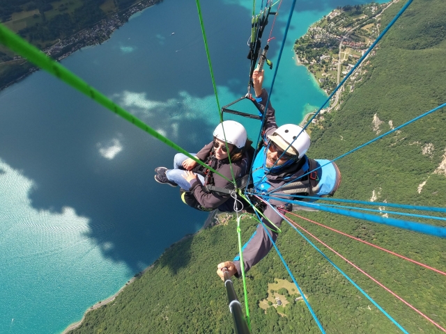  parapente al atardecer 