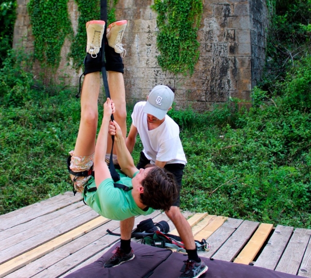  Recepción del saltador por parle del instructor 