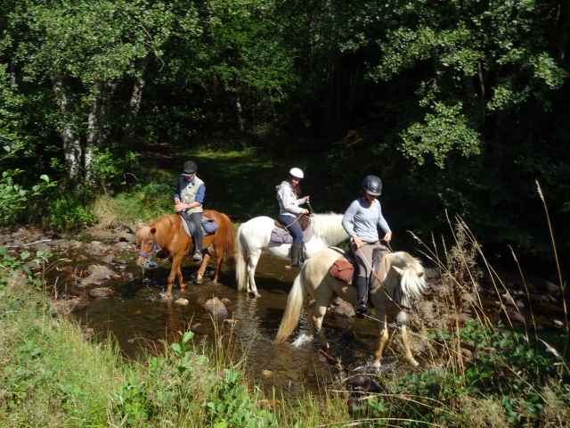  Paso sobre los arroyos duranle la cabalgata