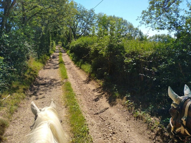  Pbaños a caballo por los senderos de Corrèze 