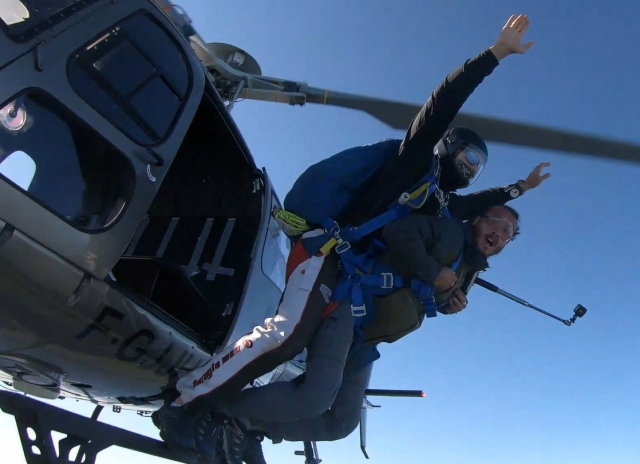 El momento del gran salto en Megève 