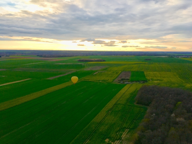 Vuelo en globo sobre las praderas de Eure-et-Loir