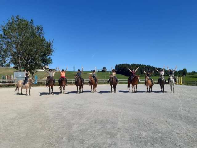  Listo para el paseo a caballo.