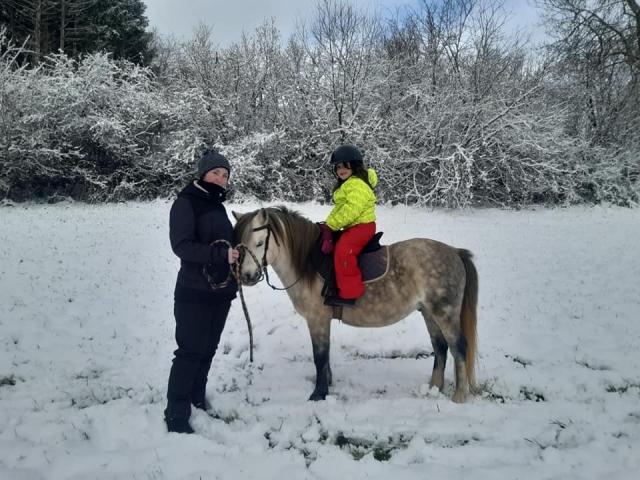  Paseo en pony en invierno 